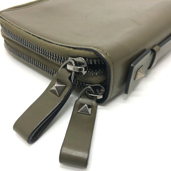 Valentino Garavani Rock studs double zip fastener Wallet Long Wallet - Picture 12 of 13